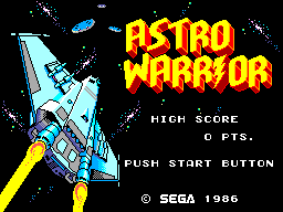 Astro Warrior title screen for Sega Master System